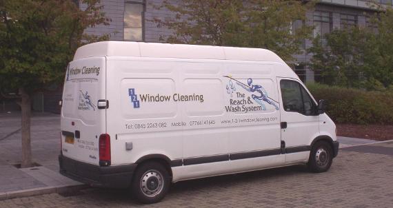 One of our fleet of cleaning vans